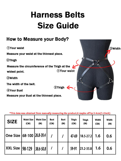 Plus Size Leather Harness Belt Sexy Waist Seal With Chain Body Bondage Fashion Punk Gothic Clothing Suspende Waist Accessories